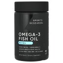 Sports Research オメガ3 フィッシュオイル 【 iHerb アイハーブ 公式 】 スポーツリサーチ オメガ3脂肪酸 DHA EPA サプリメント...
