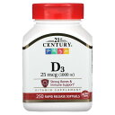 21st Century ビタミンD3 【 iHerb アイハーブ 公式 】 21st センチュリー ビタミンD ビタミン D3 D コレカルシフェロール ビタ...