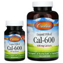 Carlson Cal-600 【 iHerb アイハーブ 公式 】 カールソン カルシウム 炭酸カルシウム ミネラル サプリメント サプリ ソフトジェル 60...