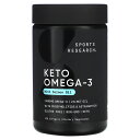 Sports Research ケト オメガ3 【 iHerb アイハーブ 公式 】 スポーツリサーチ フィッシュオイル サーモンオイル クリルオイル オメガ3...