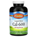 Carlson Cal-600 【 iHerb アイハーブ 公式 】 カールソン カルシウム 炭酸カルシウム ミネラル サプリメント サプリ ソフトジェル 60...