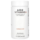 【マラソン期間限定MAX P20倍】Codeage ビタミン A D K 【 iHerb アイハーブ 公式 】 コードエイジ ビタミンA ビタミンD3 コレカルシフェロール ビタミンK メナキノン ビタミン類 ビタミンサプリ サプリメント サプカプセル 180粒