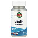 KAL 亜鉛15 【 iHerb アイハーブ 公式 】 カル ベタイン塩酸塩 アミノ酸キレート亜鉛 微量ミネラル ミネラルサプリ サプリメント タブレット 10...