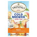 【POINT20倍★9/4 10:00~9/11 9:59】Twinings コールドブリュー アイスティー 【 iHerb アイハーブ 公式 】 トワイニング 水出し 無糖 フレーバーティー 紅茶 ティーバッグ ピーチ 20個