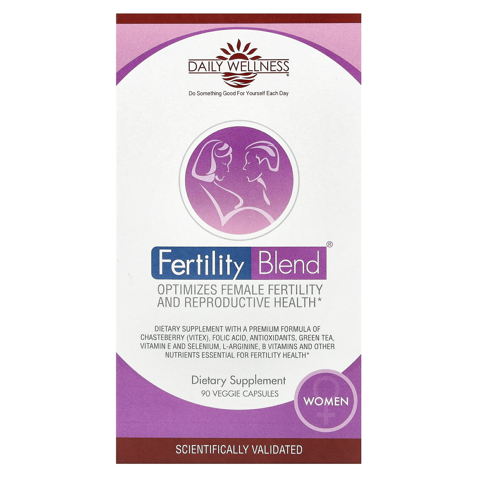 Daily Wellness Company ファーティリティ ブレンド 【 iHerb アイハーブ 公式 】 デイリーウェルネスカンパニー 女性向け チェストベリー ビタミン B E 葉酸 鉄 亜鉛 緑茶 サプリ ベジカプセル 90粒