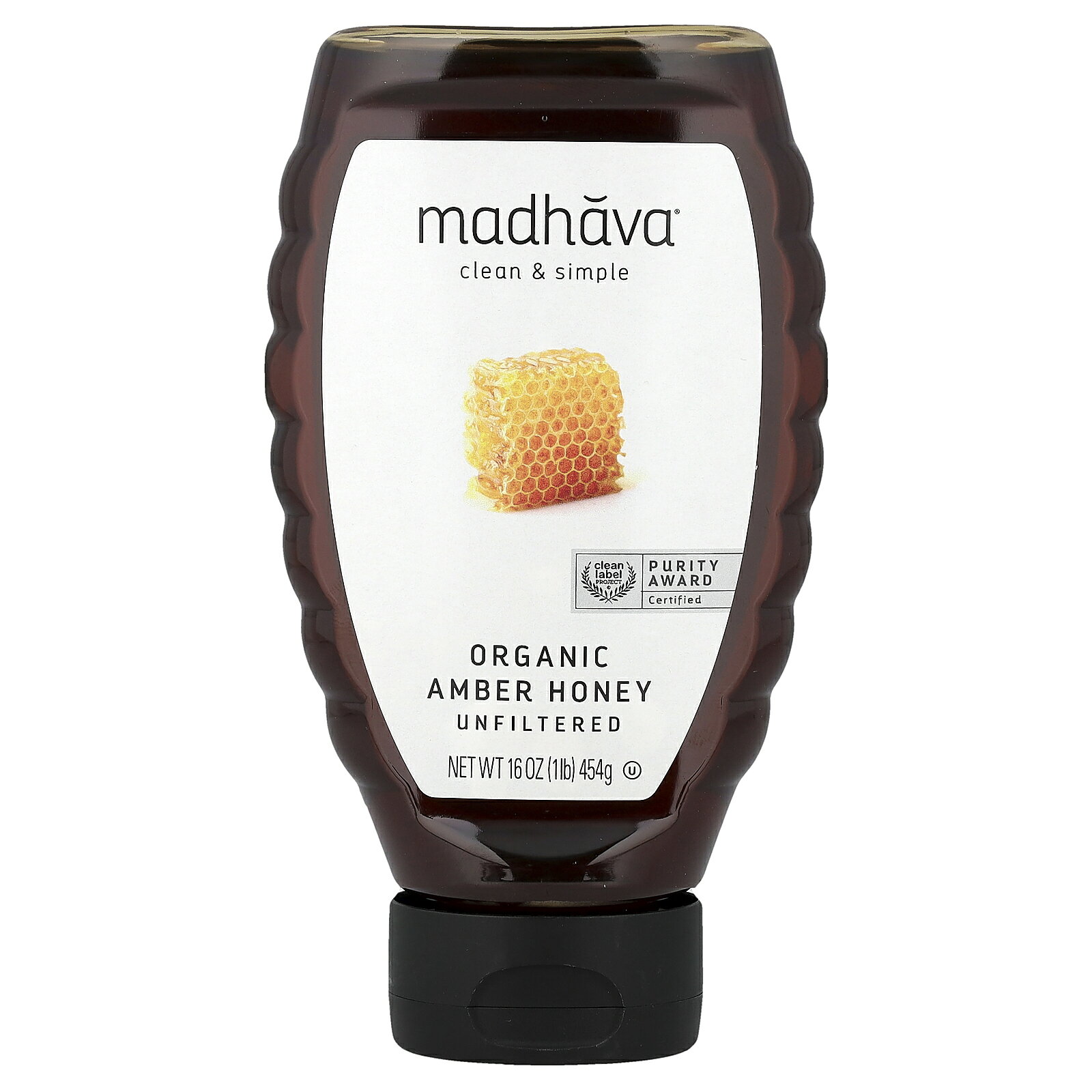 【15%OFFクーポン★8/4 20:00~8/11 01:59】Madhava Natural Sweeteners オーガニック アンバーハニー 【 iHerb アイハーブ 公式 】 マダバ ナチュラルスイートナー 有機 ハチミツ はちみつ 蜂蜜 クリーン & シンプル 無ろ過 454g iherb-official-10002768 iHerb サンプル画像2