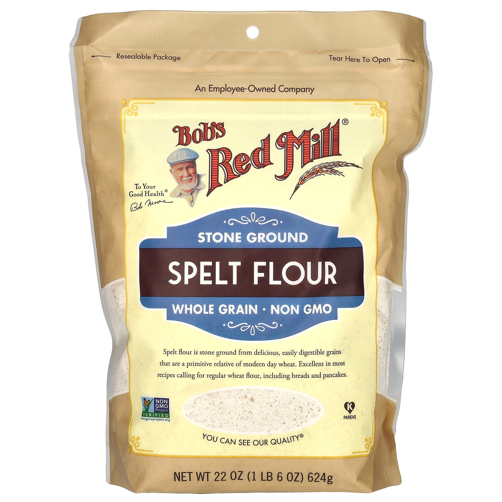 【15%OFFクーポン★7/4 20:00~7/11 01:59】Bob's Red Mill スペルト小麦粉 【 iHerb アイハーブ 公式 】 ボブズレッドミル 全粒 古代小麦 624g iherb-official-10001434 iHerb サンプル画像2