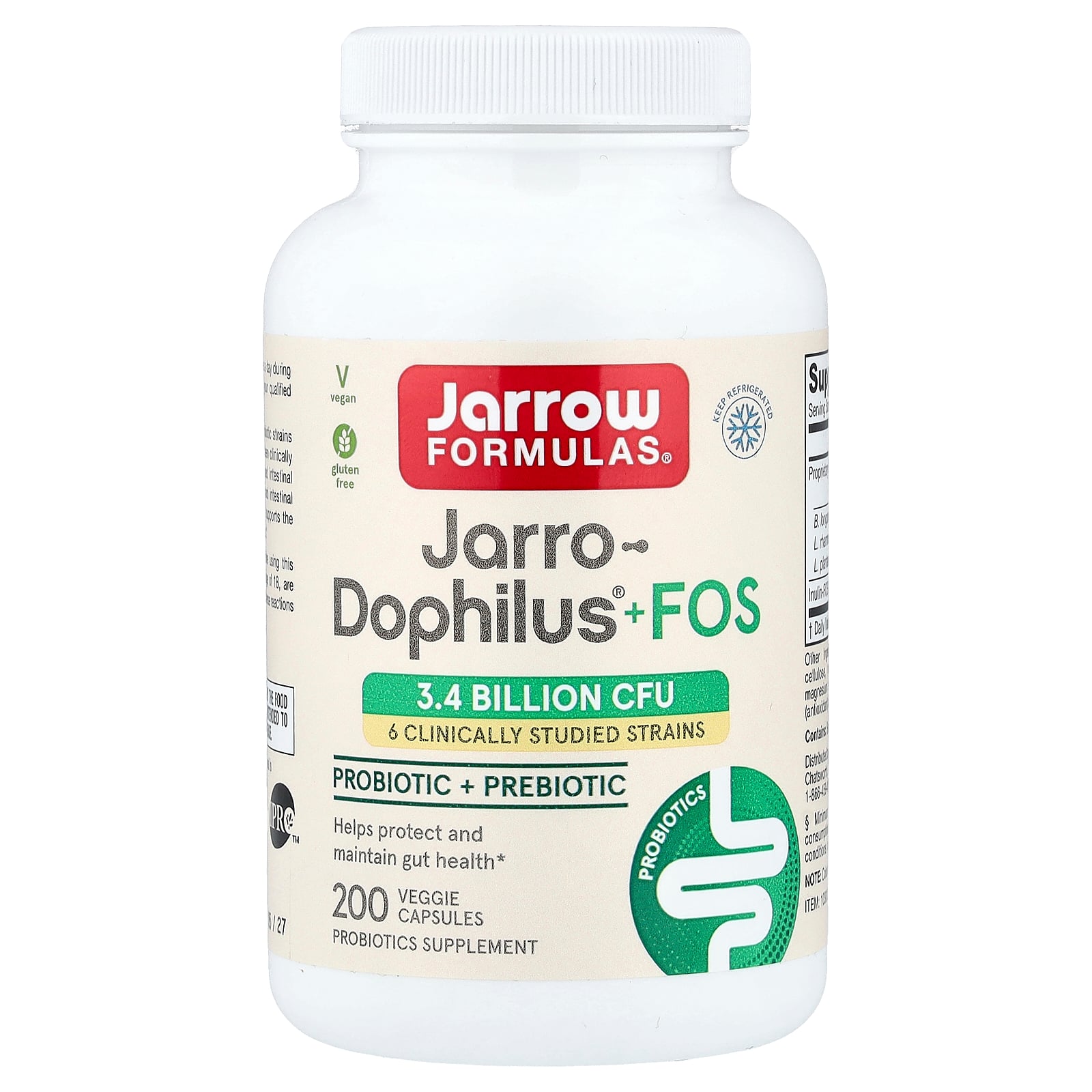 Jarrow Formulas ジャロードフィルス + フルクトオリゴ糖 【 iHerb アイハーブ 公式 】 ジャロウフォーミュラズ ジャローフォーミュラズ ドフィラス 乳酸菌 ビフィズス菌 オリゴ糖 サプリ ベジカプセル 34億 200粒 iherb-official-10002648 iHerb サンプル画像2