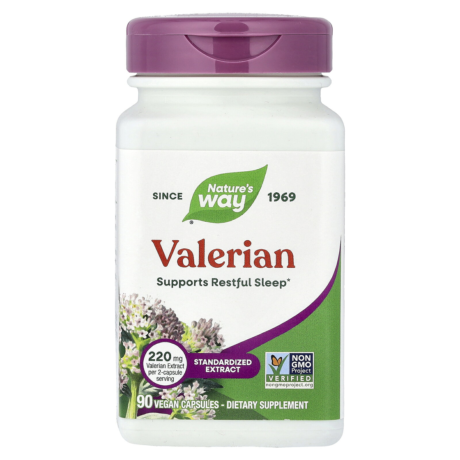 Nature's Way バレリアン 【 iHerb アイハーブ 公式 】 ネイチャーズウェイ プレミアムエキス セイヨウカノコソウ バレリアンエキス バレリアンルート 根 ハーブ サプリメント サプリ ヴィーガンカプセル 220mg 90粒 iherb-official-10001884 iHerb サンプル画像2