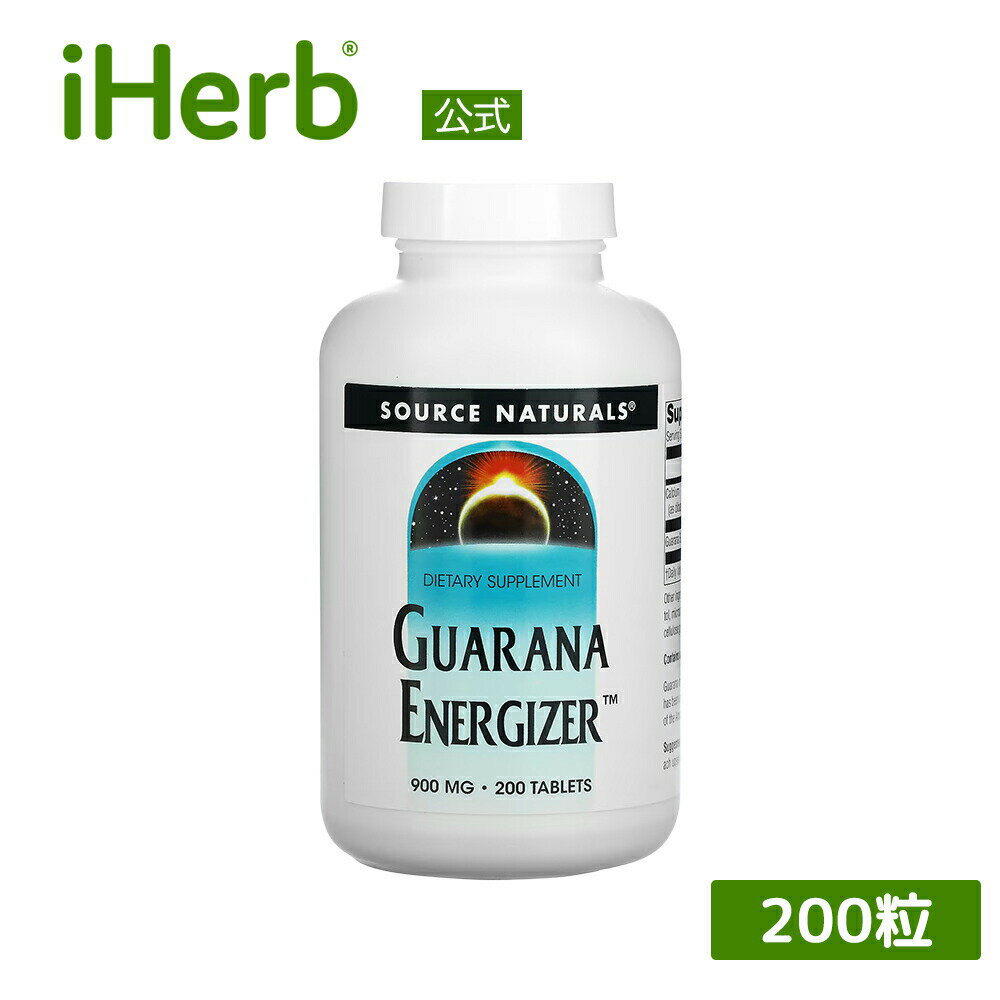 5/20POINT20ܡSource Naturals  ʥ㥤  iHerb ϡ   ʥ륺 Guarana Energizer ץ ץ ֥å 900mg 200γ