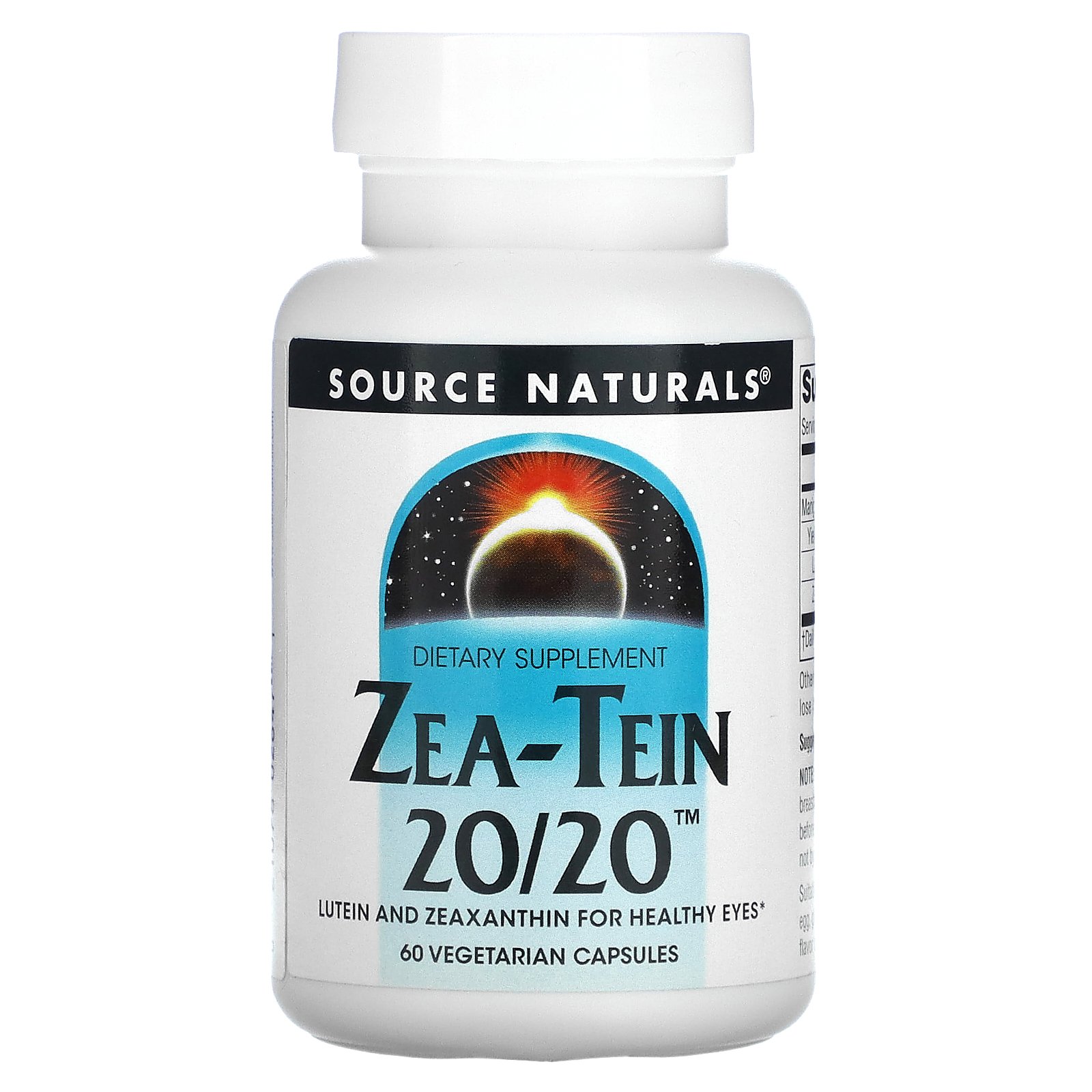 Source Naturals ゼアテイン 20/20 【 iHerb アイハーブ 公式 】 ソースナチュラルズ Zea-Tein ルテイン ゼアキサンチン マリーゴールド サプリ サプリメント ベジカプセル 60粒