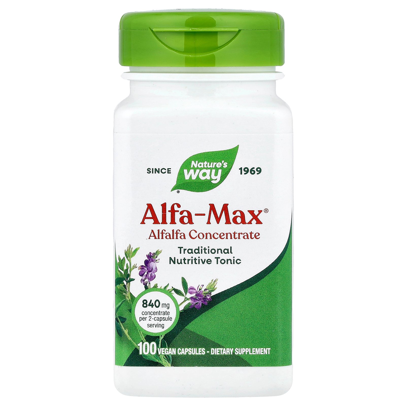 Nature's Way アルファ マックス アルファルファ 濃縮物 【 iHerb アイハーブ 公式 】 ネイチャーズウェイ ムラサキウマゴヤシ エキス スーパーフード サプリメント サプリ ヴィーガンカプセル 840mg 100粒 iherb-official-10001706 iHerb サンプル画像2