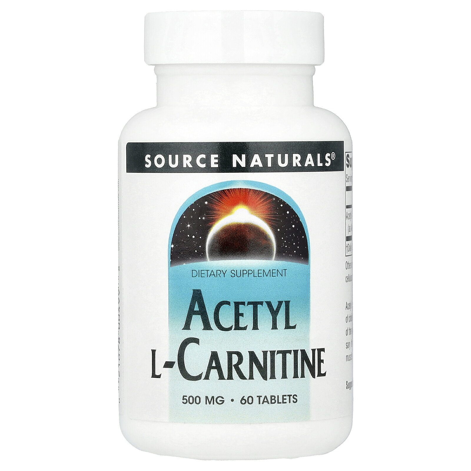 Source Naturals アセチル L-カルニチン 【 iHerb アイハーブ 公式 】 ソースナチュラルズ カルニチン アミノ酸 サプリ サプリメント タブレット 500mg 60粒 iherb-official-10001353 iHerb サンプル画像2