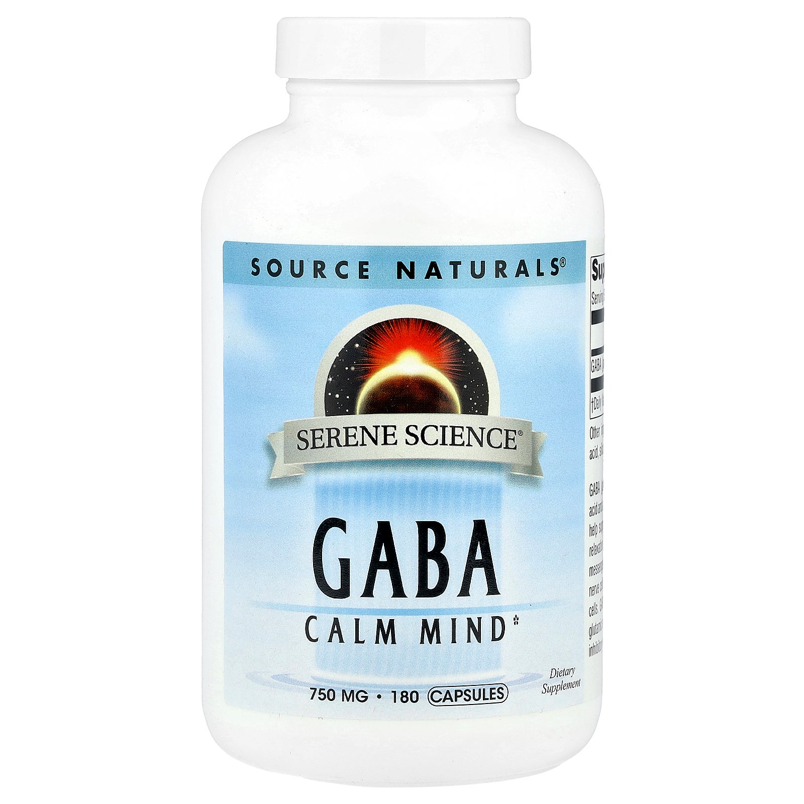 Source Naturals GABA カームマインド 【 iHerb アイハーブ 公式 】 ソースナチュラルズ ギャバ サプリ サプリメント カプセル 750mg 180粒 iherb-official-10001588 iHerb サンプル画像2