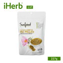 製品仕様 商品名 Sunfood ビーポーレン 【 iHerb アイハーブ 公式 】 サンフード 未加工 ミツバチ花粉 蜂花粉 蜜蜂花粉 花粉だんご スーパーフード サプリメント サプリ 227g 商品説明 - 名称 ミツバチ花粉含有食品 原材料 天然の未加工ミツバチ花粉本製品はピーナッツ、木の実を加工する施設で包装されています。 内容量 227g 賞味期限 パッケージに記載 保存方法 直射日光、高温多湿を避けて保存してください。冷蔵保存も可能です。 商品区分 健康食品（海外製） 生産国 アメリカ 製造者 SunfoodDepartment Ws246, San Diego, 92150-9015 USA 輸入者 本商品は個人輸入商品のため、購入者の方が輸入者となります。 広告文責 iHerb19516163600