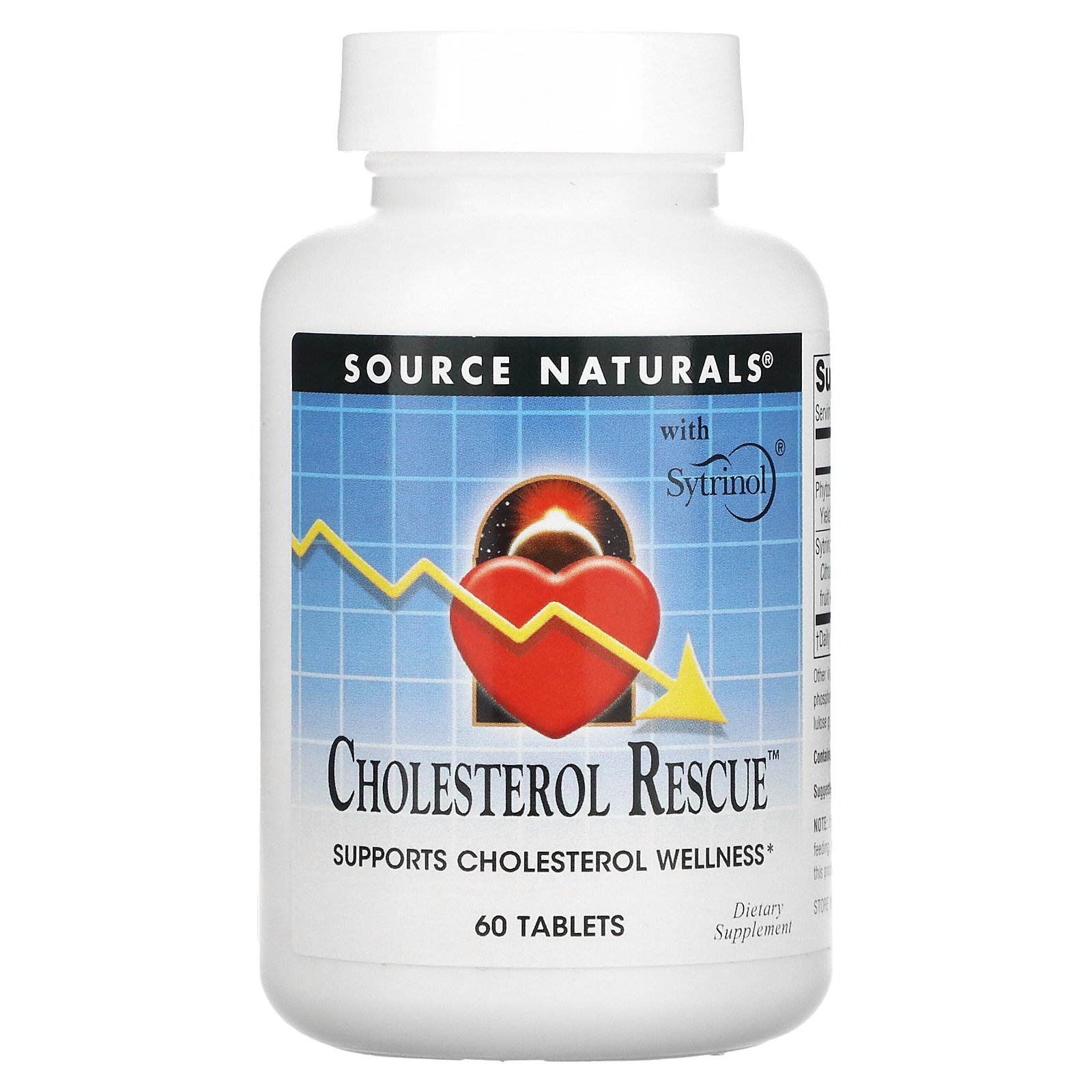 Source Naturals Cholesterol Rescue  ソースナチュラルズ フィトステロール シトリノール サプリ サプリメント タブレット 60粒