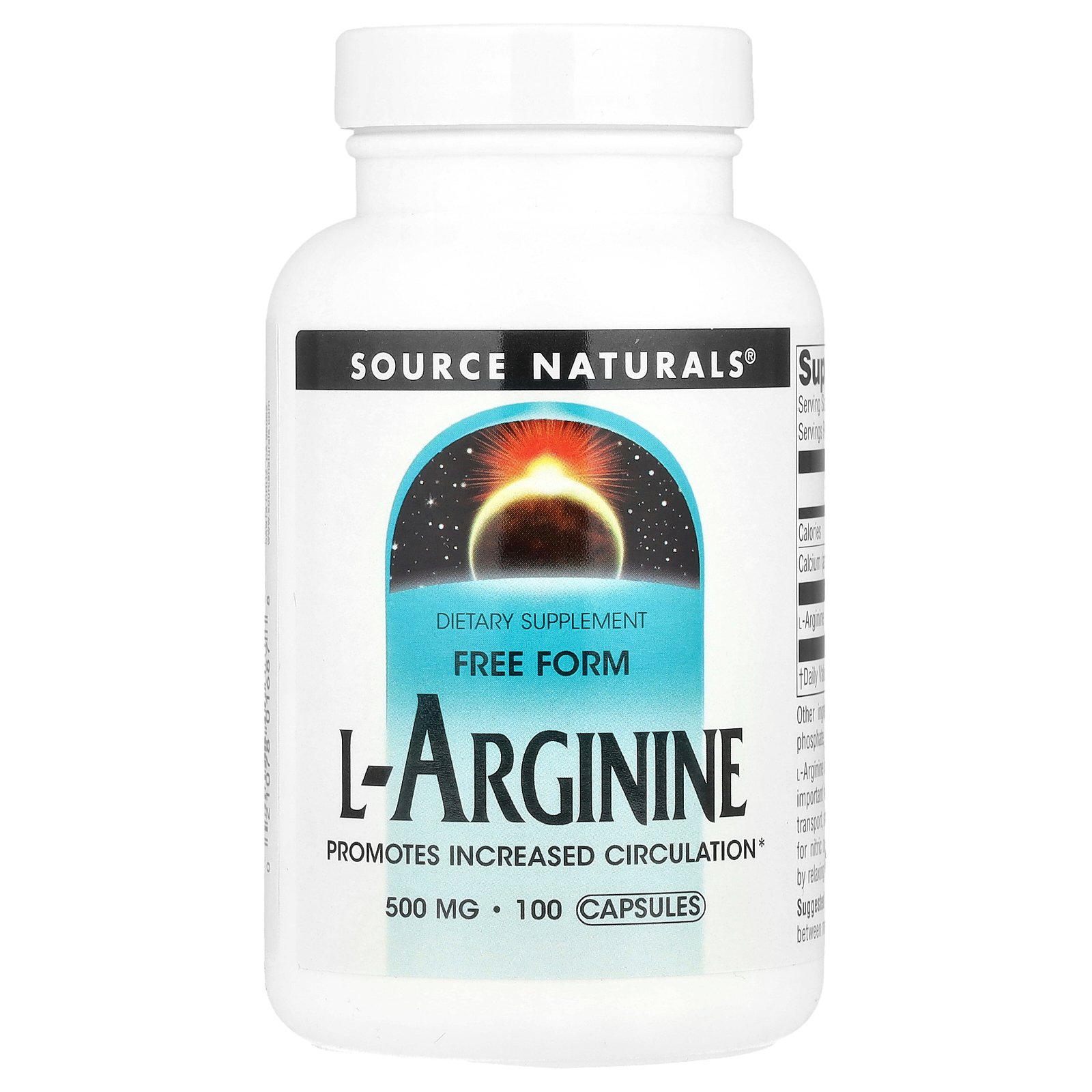 Source Naturals L-アルギニン フリーフォーム 【 iHerb アイハーブ 公式 】 ソースナチュラルズ アルギニン アミノ酸 サプリ サプリメント 遊離型 カプセル 500mg 100粒 iherb-official-10001582 iHerb サンプル画像2
