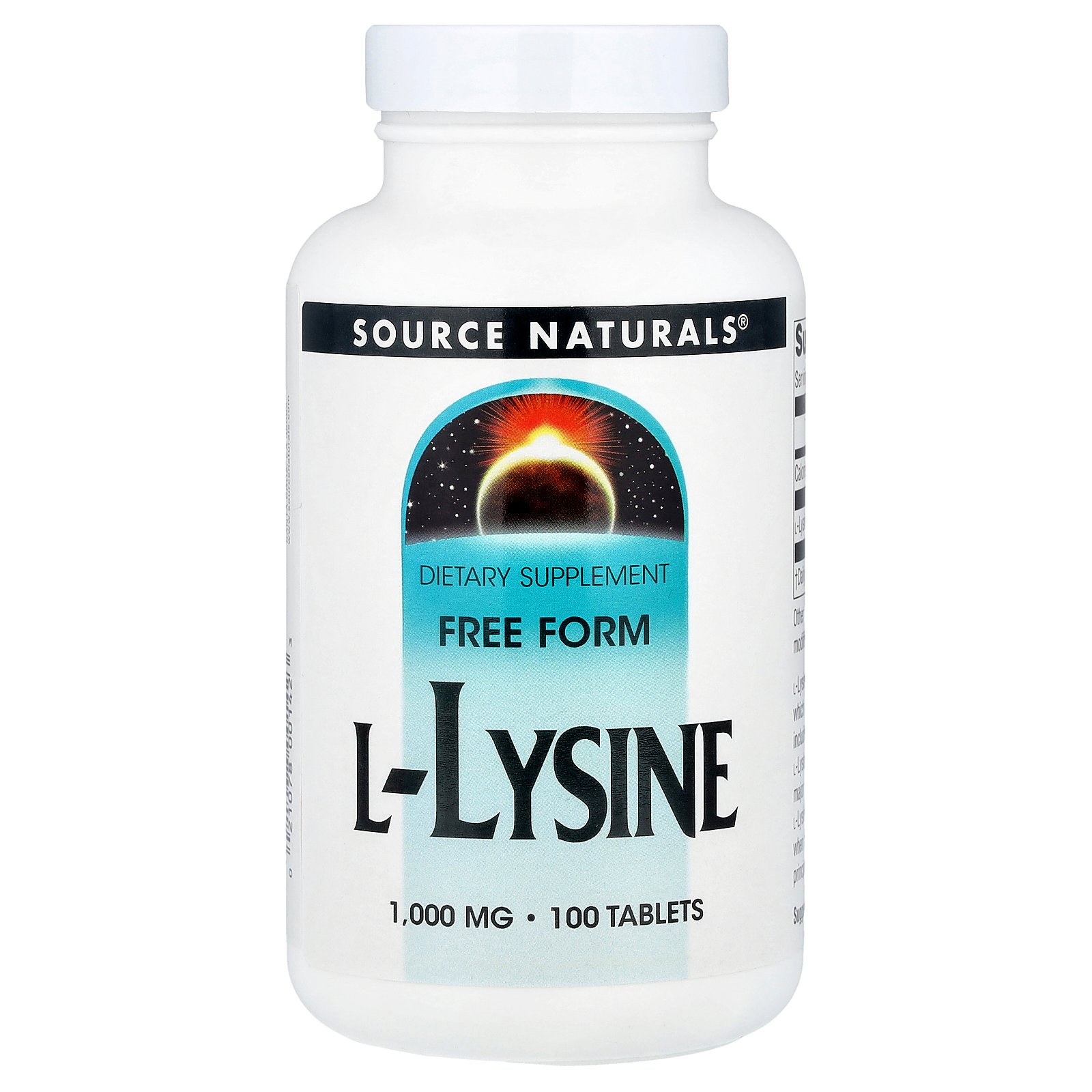 【7,000円以上購入で20%OFFクーポン★9/19 20:00~9/24 01:59】Source Naturals L-リジン 【 iHerb アイハーブ 公式 】 ソースナチュラルズ リジン アミノ酸 サプリ サプリメント タブレット 1,000mg 100粒 iherb-official-10002033 iHerb サンプル画像2