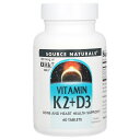 【POINT10倍★4/14 20:00~4/17 09:59】Source Naturals ビタミンK2+D3 【 iHerb アイハーブ 公式 】 ソースナチュラルズ ビタミンK ビタミンD ビタミン K2 D3 サプリ サプリメント タブレット 60粒