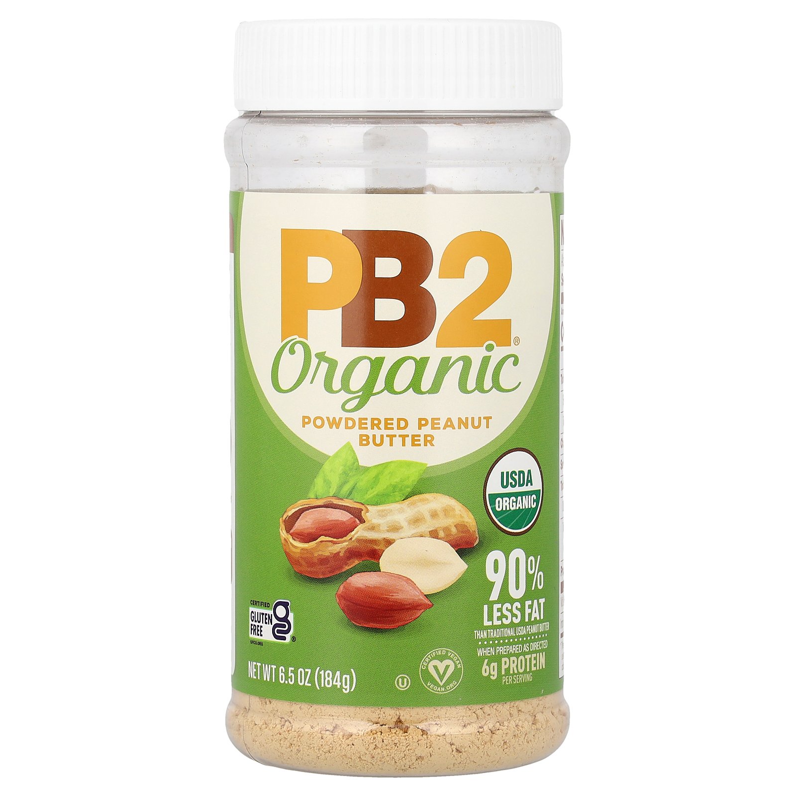 PB2 Foods オーガニック 粉末 ピーナッツバター 【 iHerb アイハーブ 公式 】 PB2フーズ オリジナル PB2 パウダー ピーナッツ タンパク質 グルテンフリー 184g iherb-official-10002219 iHerb サンプル画像2