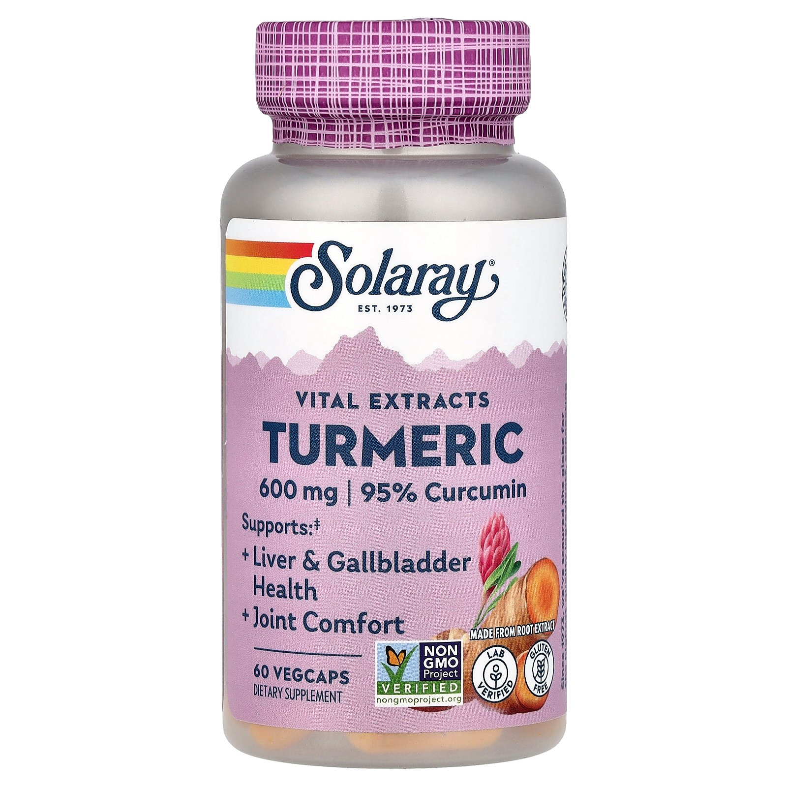 Solaray ターメリックエキス ワンデイリー 【 iHerb アイハーブ 公式 】 ソラレー ターメリック ターメリック根エキス ウコン ウコン根 エキス クルクミン サプリメント サプリ ベジカプセル 600mg 60粒 iherb-official-10001990 iHerb サンプル画像2