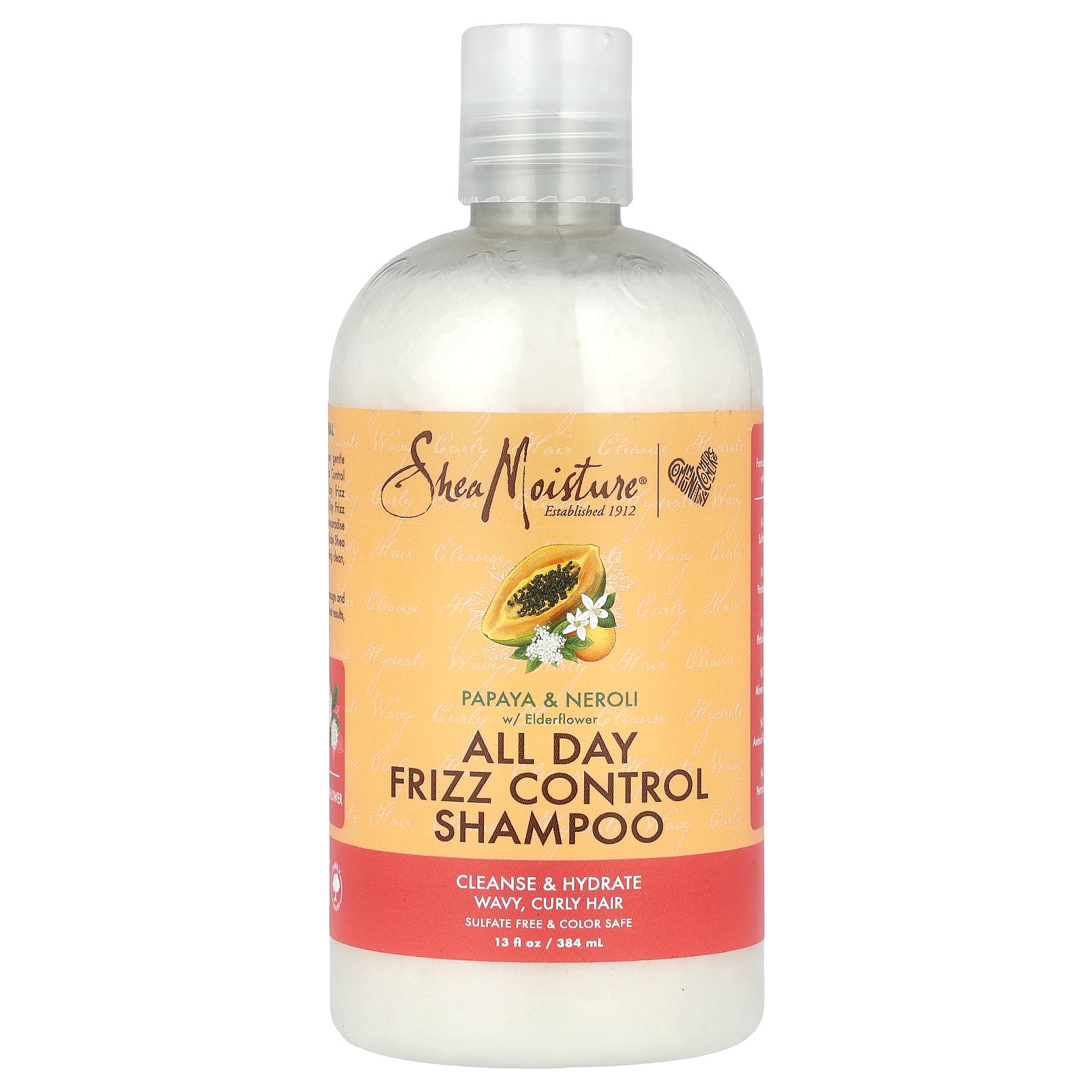 【POINT最大15倍★11/20 0:00~11/27 01:59】SheaMoisture オールデイ フリズコントロール シャンプー 【 iHerb アイハーブ 公式 】 シアモイスチャー クルエルティフリー エルダーフラワー配合 パパイヤ＆橙花 384ml