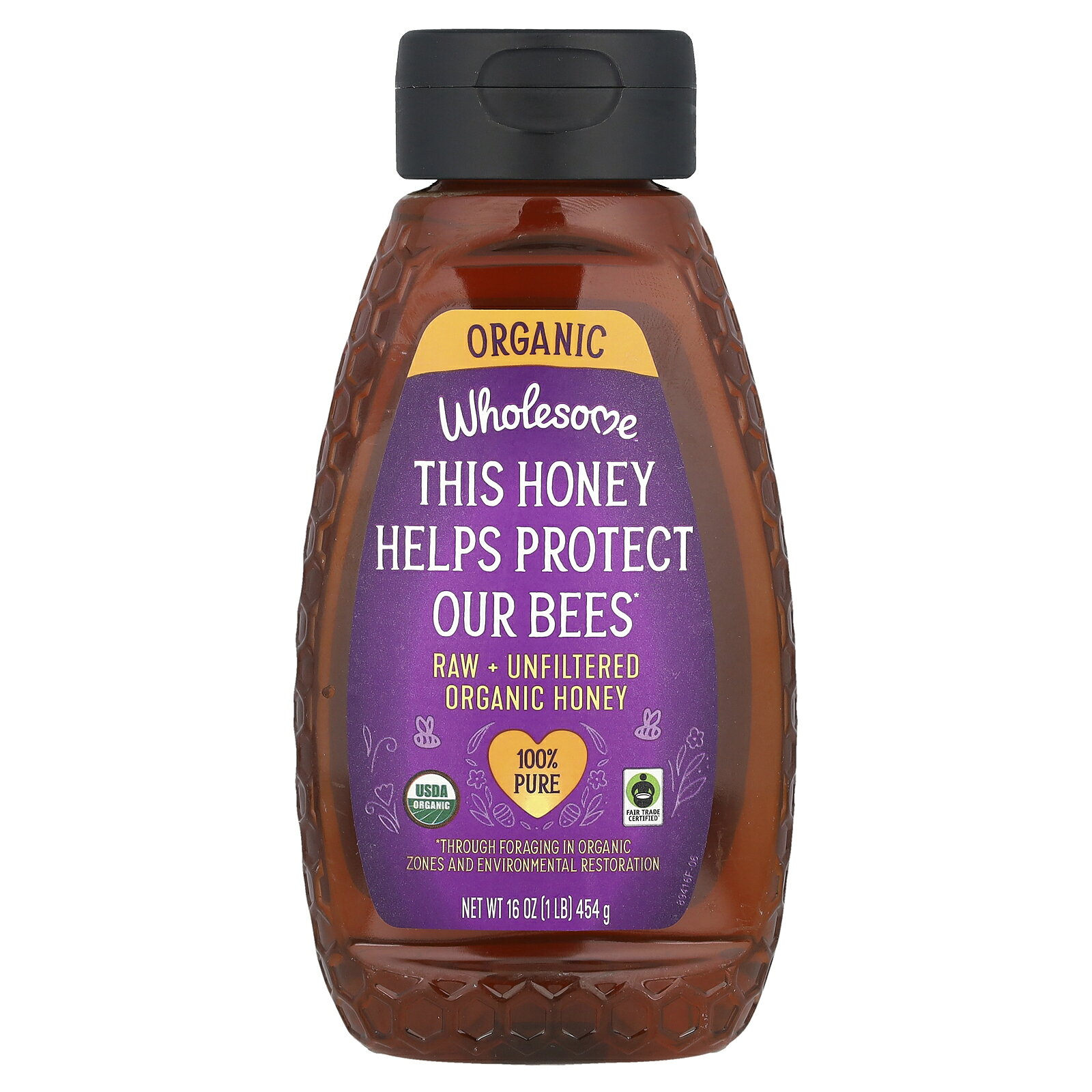 Wholesome Sweeteners 生はちみつ オーガニック 【 iHerb アイハーブ 公式 】 ホールサム スイートナー 有機 100% ピュア 非加熱 無濾過 ローハニー はちみつ ハチミツ ハニー 蜂蜜 甘味料 無農薬 454g iherb-official-10000880 iHerb サンプル画像2