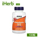 NOW Foods パントテン酸 【 iHerb アイハーブ 公式 】 ナウフーズ ビタミンB5 ビタミンB群 サプリメント サプリ ビタミン B5 カルシウム ビタミンサプリ 植物性 植物性カプセル ベジカプセル 500mg 100粒