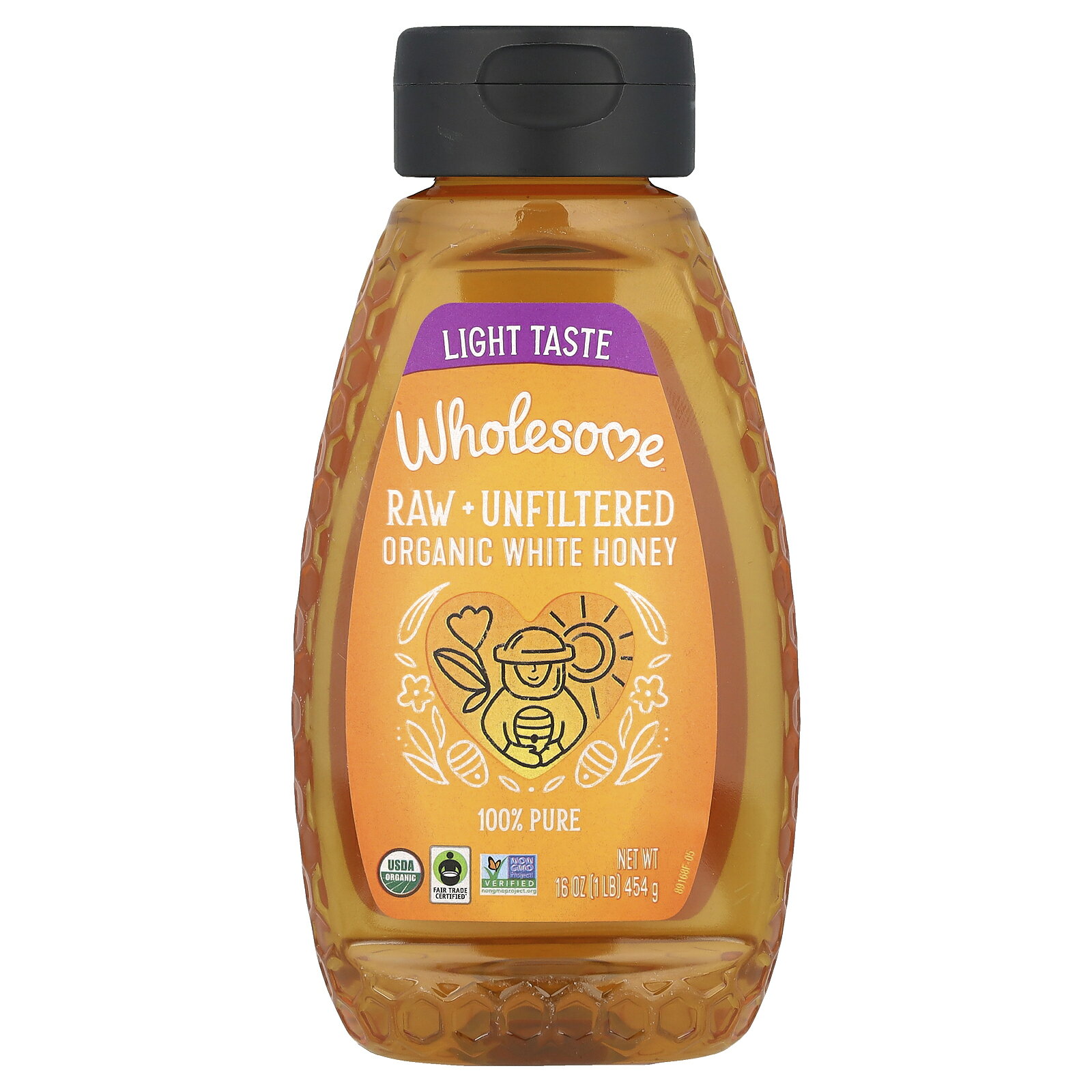 Wholesome Sweeteners ホワイトハニー オーガニック 【 iHerb アイハーブ 公式 】 ホールサム スイートナー 有機 生はちみつ 100% ピュア 非加熱 無濾過 ローハニー はちみつ ハチミツ ハニー 蜂蜜 無農薬 454g iherb-official-10000152 iHerb サンプル画像2