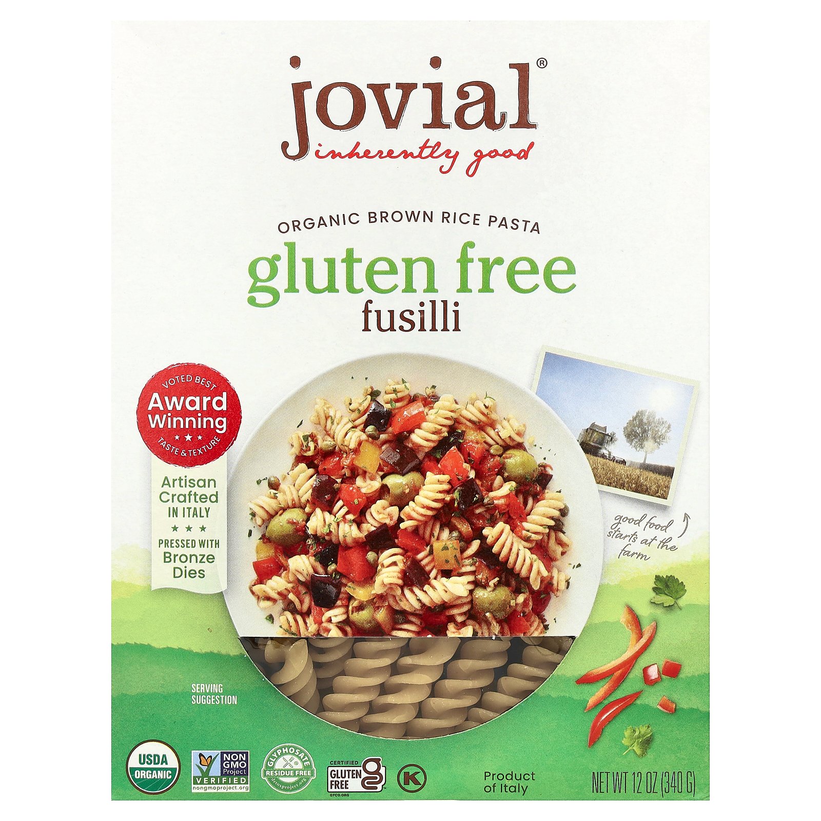 【15%OFFクーポン★7/19 20:00~7/26 01:59】Jovial ブラウンライスパスタ オーガニック 【 iHerb アイハーブ 公式 】 ジョビアル 有機 玄米 ブラウンライス パスタ 食品 グルテンフリー ノングルテン フジッリ 340g iherb-official-10000599 iHerb サンプル画像2