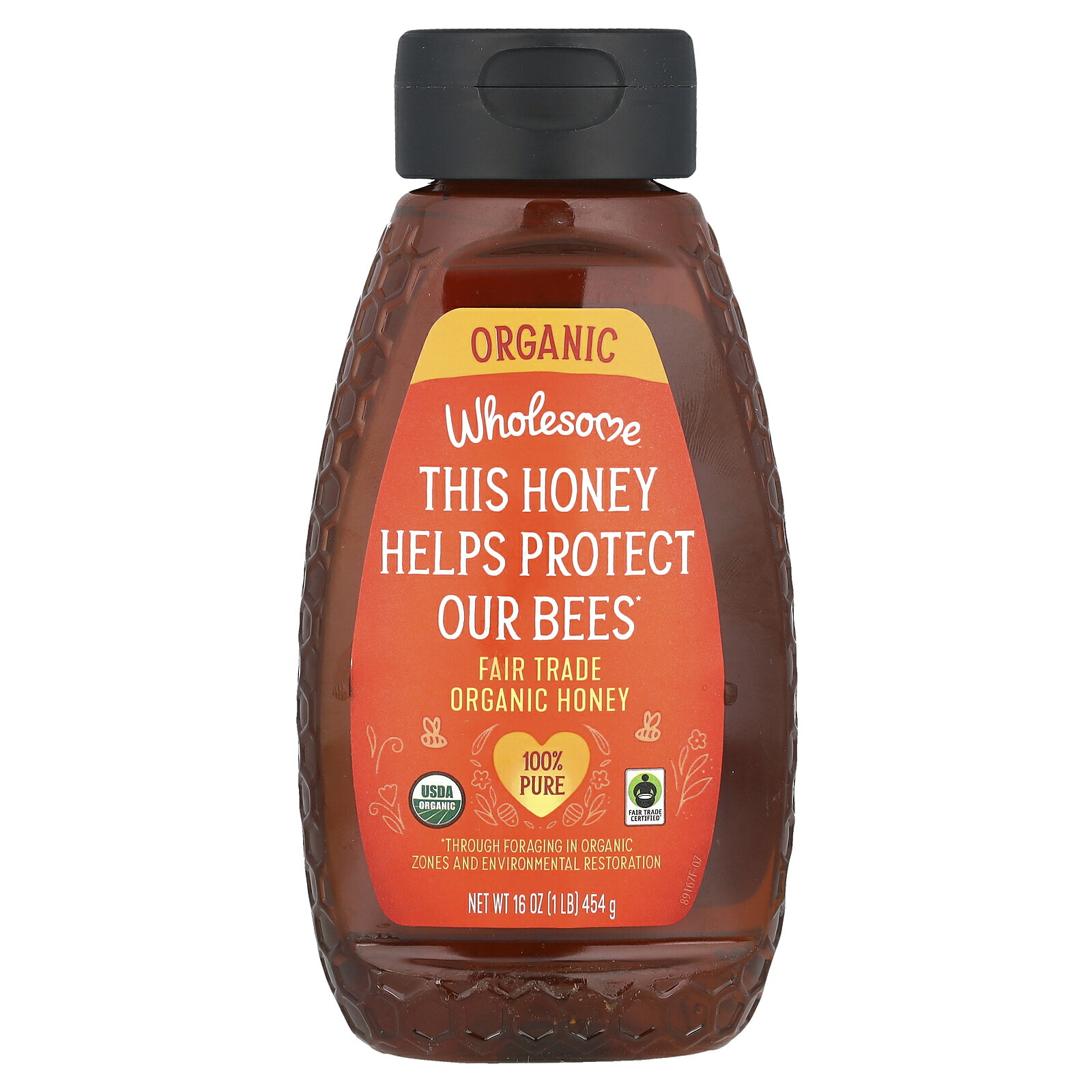 Wholesome Sweeteners はちみつ オーガニック 【 iHerb アイハーブ 公式 】 ホールサム スイートナー オーガニックハニー 有機 100% ピュア ハチミツ ハニー 蜂蜜 甘味料 フェアトレード 無農薬 454g iherb-official-10000143 iHerb サンプル画像2