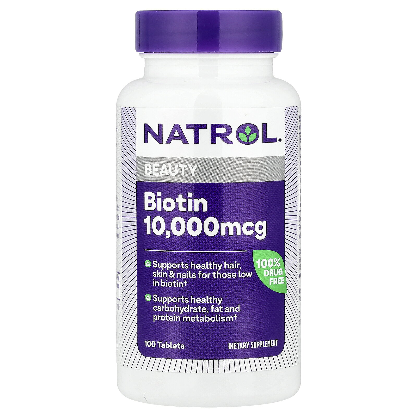 【6,000円以上購入で15%OFFクーポン★10/4 20:00~10/9 01:59】Natrol ビオチン 【 iHerb アイハーブ 公式 】 ナトロール ビタミンB群 ビタミン ビタミンB サプリ サプリメント ビタミンサプリ カルシウム 植物性 タブレット 10,000mcg 100粒 iherb-official-10000197 iHerb サンプル画像2