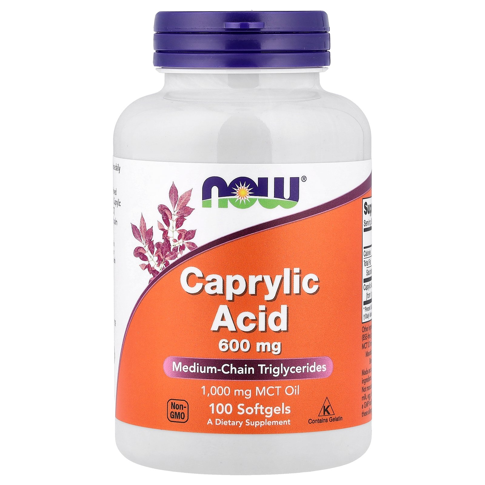 【7,000円以上購入で20%OFFクーポン★9/19 20:00~9/24 01:59】NOW Foods カプリル酸 【 iHerb アイハーブ 公式 】 ナウフーズ サプリメント サプリ MCTオイル オクタン酸 ソフトジェル 600mg 100粒 iherb-official-10001169 iHerb サンプル画像2