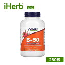 【POINT最大15倍★1/24 20:00~1/28 01:59】NOW Foods ビタミンB-50 【 iHerb アイハーブ 公式 】 ナウフーズ ビタミンB群 サプリ サプリメント ビタミン ビタミンサプリ ビタミンB複合体 B1 B2 B3 ナイアシン ビオチン 葉酸 植物性 ベジカプセル 250粒