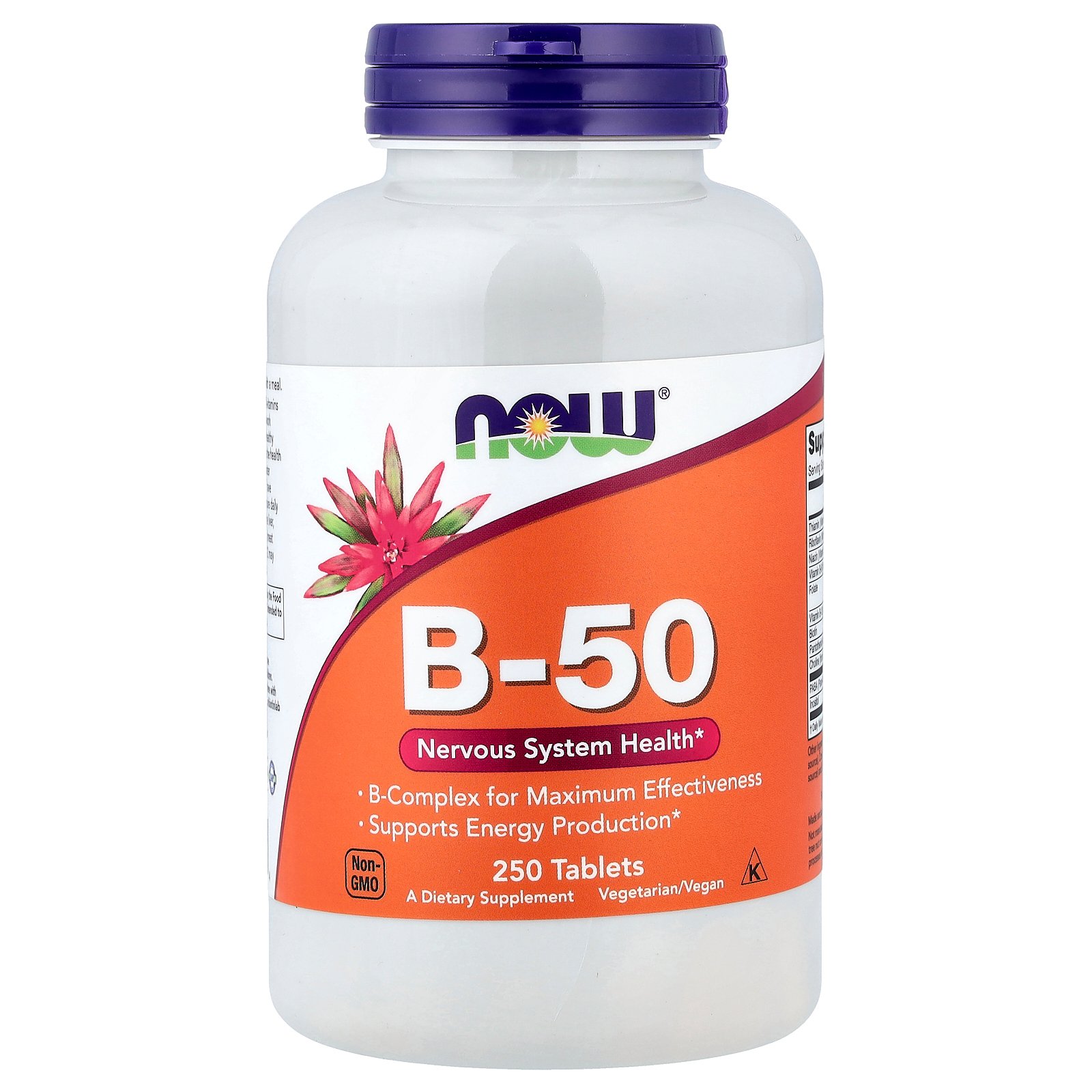 【15%OFFクーポン★8/4 20:00~8/11 01:59】NOW Foods ビタミンB-50 【 iHerb アイハーブ 公式 】 ナウフーズ ビタミンB群 サプリ サプリメント ビタミン ビタミンサプリ ビタミンB複合体 B1 B2 B3 ナイアシン ビオチン 葉酸 植物性 タブレット 250粒 iherb-official-10000262 iHerb サンプル画像2