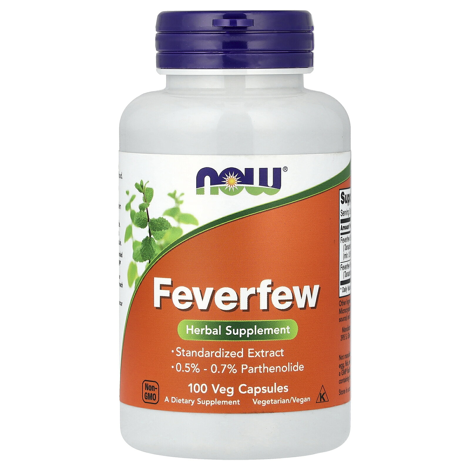 【7,000円以上購入で20%OFFクーポン★9/19 20:00~9/24 01:59】NOW Foods ナツシロギク 【 iHerb アイハーブ 公式 】 ナウフーズ フィーバーフュー サプリメント サプリ 植物由来 ハーブ 植物性 植物性カプセル ベジカプセル 100粒 iherb-official-10001197 iHerb サンプル画像2