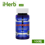 【POINT10倍★4/14 20:00~4/17 09:59】ALLMAX カフェイン 【 iHerb アイハーブ 公式 】 オールマックスニュートリション サプリ サプリメント 健康食品 栄養補助食品 植物性 タブレット 200mg 100粒