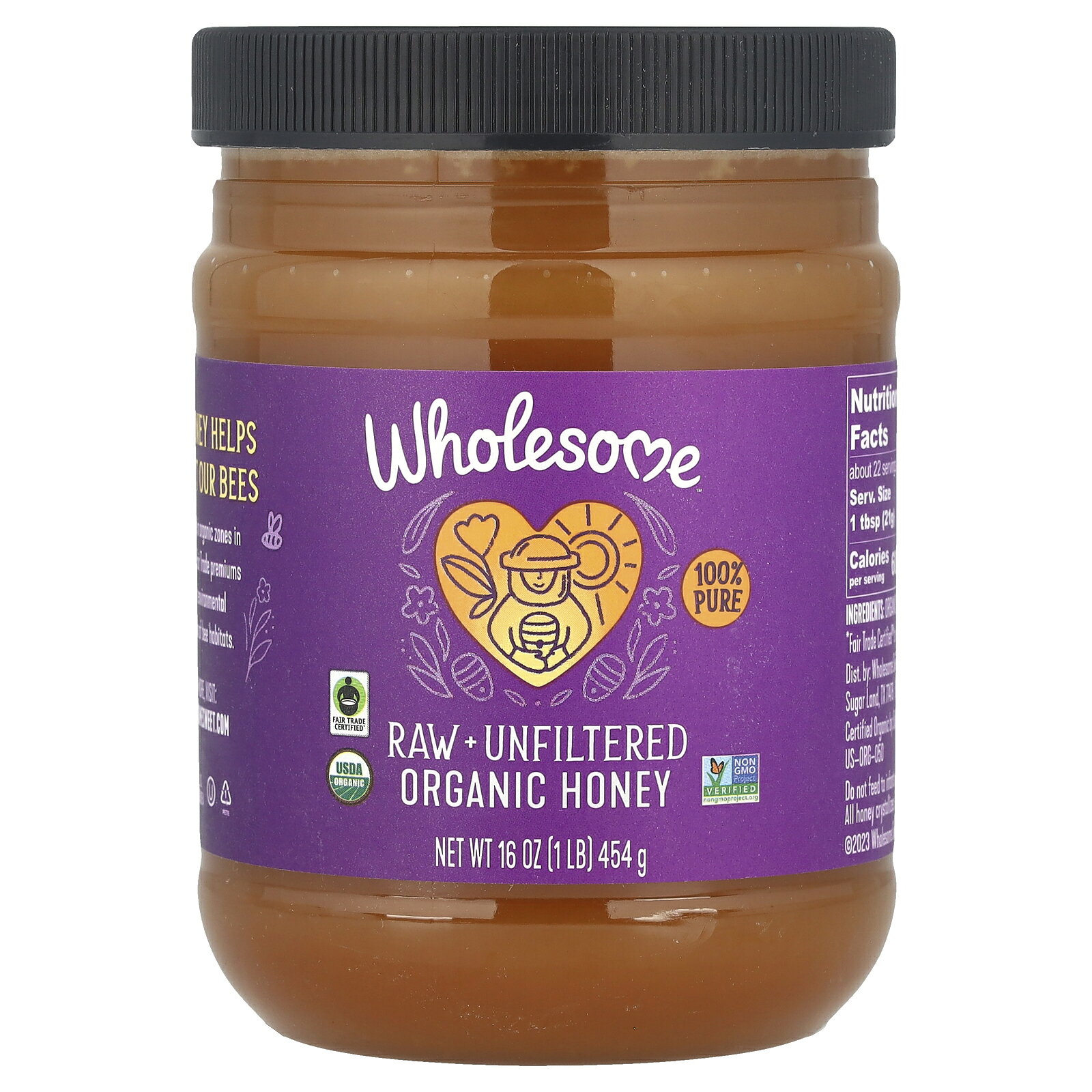 【15%OFFクーポン★7/19 20:00~7/26 01:59】Wholesome Sweeteners 生はちみつ オーガニック 【iHerb アイハーブ 公式】 ホールサム スイートナー 有機 100% ピュア 非加熱 無濾過 ローハニー はちみつ ハチミツ ハニー 蜂蜜 甘味料 無農薬 454g iherb-official-10000142 iHerb サンプル画像2