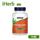 NOW Foods 冬虫夏草 【 iHerb アイハーブ 公式 】 ナウフーズ トウチュウカソウ フユムシナツクサタケ サプリメント サプリ 有機 キノコ ベジカプセル 750mg 90粒