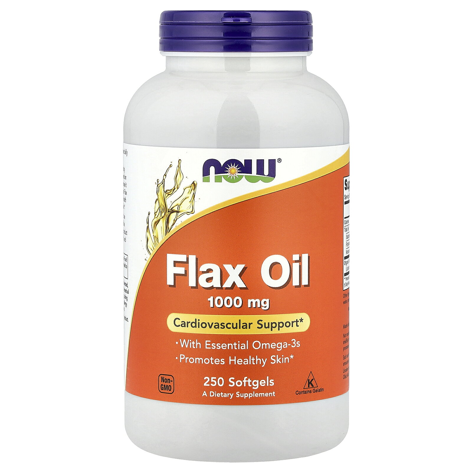 NOW Foods フラックスオイル 【 iHerb アイハーブ 公式 】 ナウフーズ 亜麻仁油 フラックスシードオイル アマニ油 サプリメント サプリ オメガ3 αリノレン酸 アルファリノレン酸 ALA ソフトジェル 1,000mg 250粒 iherb-official-10001069 iHerb サンプル画像2