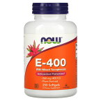 NOW Foods ビタミンE-400 【 iHerb アイハーブ 公式 】 ナウフーズ ビタミンE 混合トコフェロール ビタミン サプリメント サプリ 健康食品 栄養補助食品 ソフトジェル 268mg 400IU 250粒