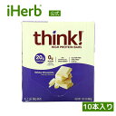 Think ! ハイプロテインバー  シンク プロテインバー 栄養バー プロテイン タンパク質 スナック 栄養補助食品 グルテンフリー 人工甘味料 不使用 ホワイトチョコレート 各60g 10本