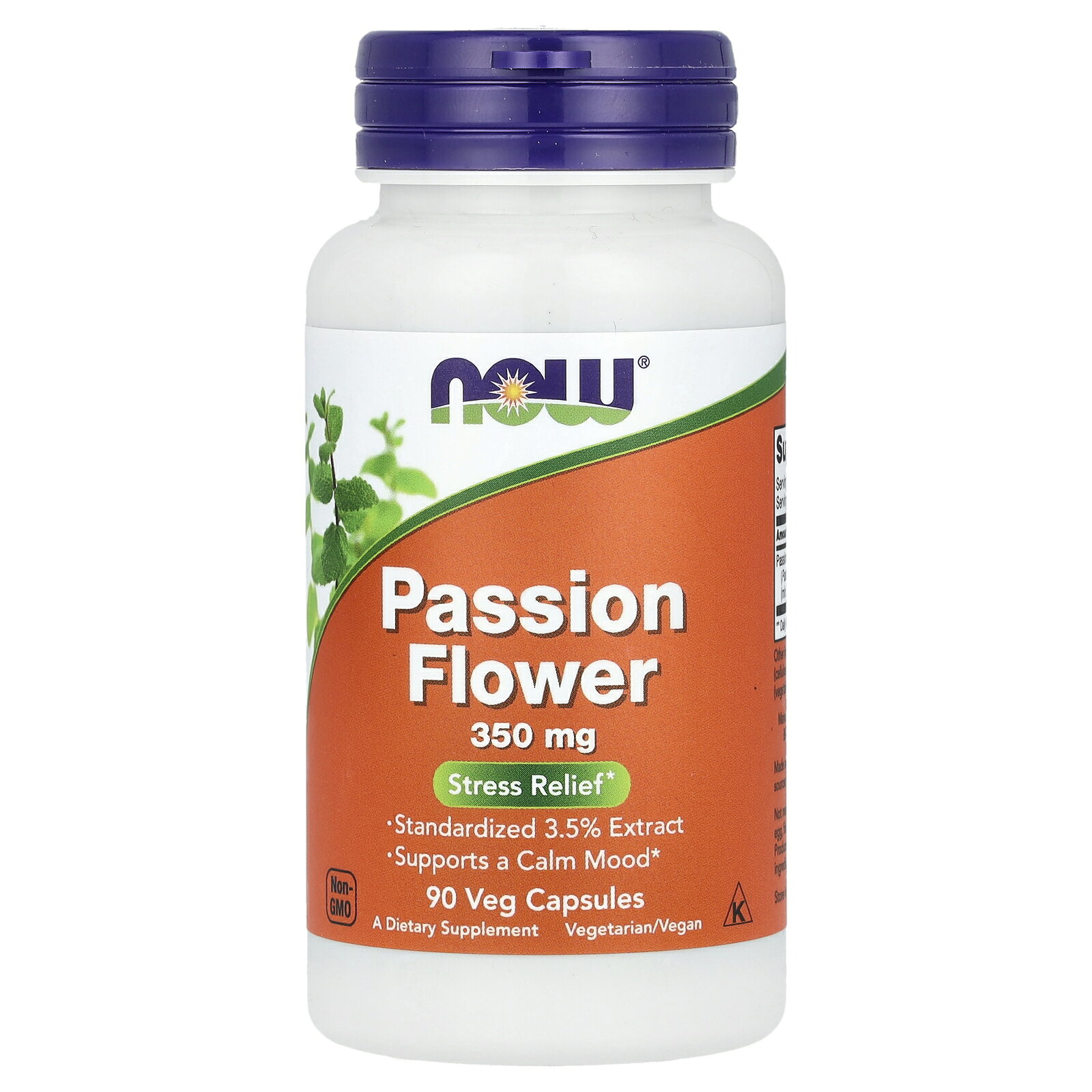 NOW Foods トケイソウ 【 iHerb アイハーブ 公式 】 ナウフーズ パッションフラワー サプリメント サプリ ハーブ 植物性 植物性カプセル ベジカプセル 350mg 90粒 iherb-official-10000640 iHerb サンプル画像2