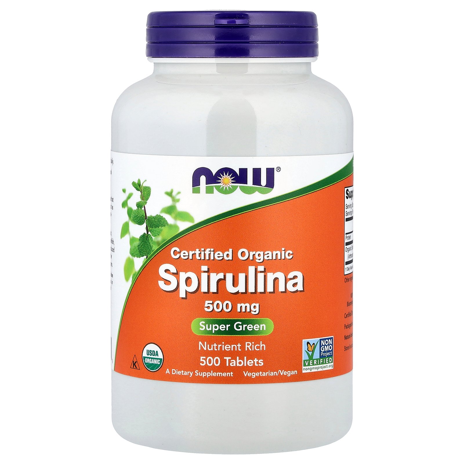 NOW Foods スピルリナ オーガニック 【 iHerb アイハーブ 公式 】 ナウフーズ 有機 サプリメント サプリ 健康食品 栄養補助食品 100% ピュア 植物性 ハーブ 植物由来 タブレット 500mg 500粒 iherb-official-10000144 iHerb サンプル画像2