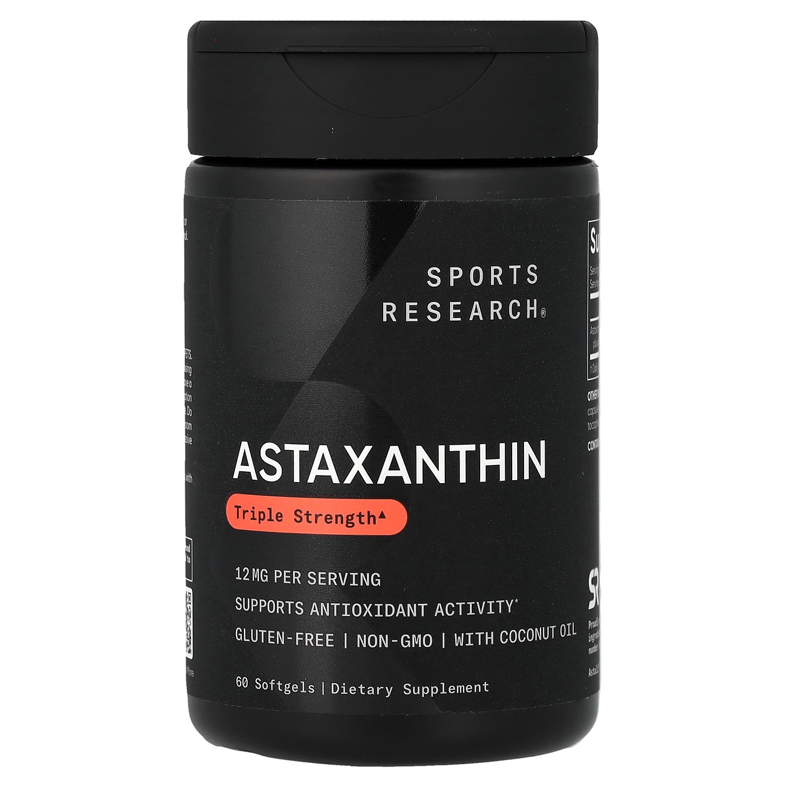 Sports Research アスタキサンチン 【 iHerb アイハーブ 公式 】 スポーツリサーチ アスタリフ アスタリール ヘマトコッカス藻 ココナッツオイル サプリメント サプリ ソフトジェル 健康食品 栄養補助食品 12mg 60粒 iherb-official-10000168 iHerb サンプル画像2