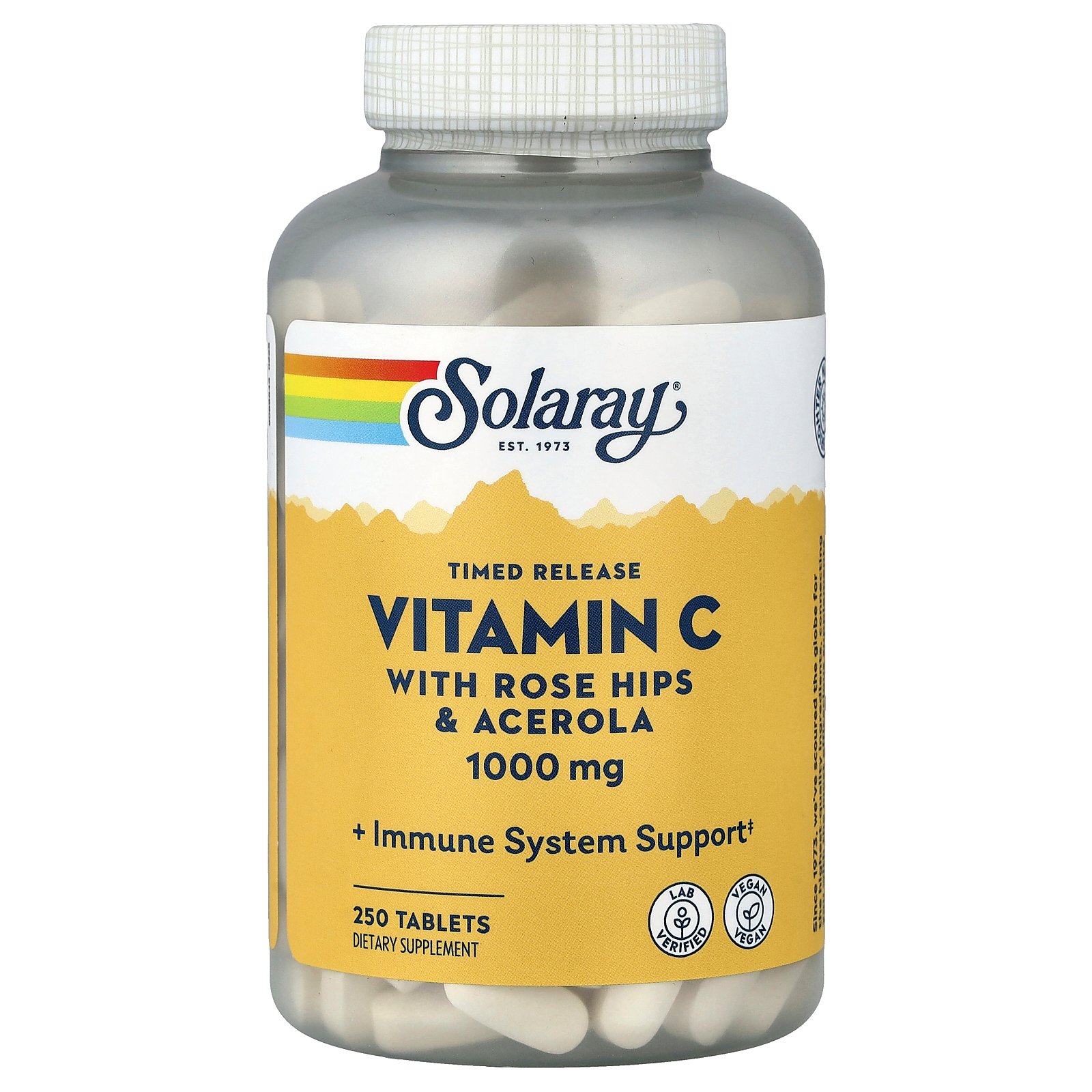 【iHerb30周年特別20%OFFクーポン】Solaray ビタミンC ローズヒップ アセロラ 配合 【 iHerb アイハーブ 公式 】 ソラレー アスコルビン酸 ビタミン サプリ サプリメント ビタミンサプリ タイムリリース 持続型 植物性 タブレット 1,000mg 250粒 iherb-official-10000216 iHerb サンプル画像2