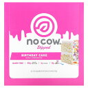 No Cow ディップド プロテインバー 【 iHerb アイハーブ 公式 】 ノーカウ 高タンパク質 乳製品不使用 大豆不使用 グルテンフリー ヴィーガン バースデーケーキ 12本