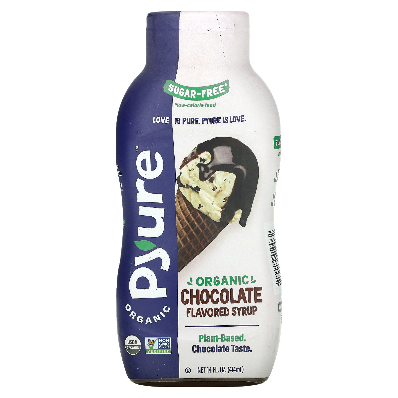 Pyure オーガニック チョコレート味シロップ 【 iHerb アイハーブ 公式 】 ピュレ シロップ チョコレートシロップ 砂糖不使用 無糖 414ml