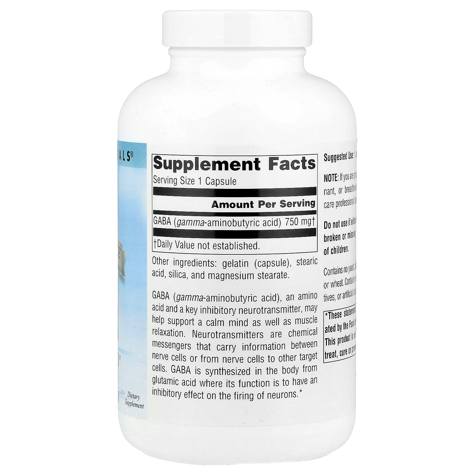 Source Naturals GABA カームマインド 【 iHerb アイハーブ 公式 】 ソースナチュラルズ ギャバ サプリ サプリメント カプセル 750mg 180粒 iherb-official-10001588 iHerb サンプル画像3