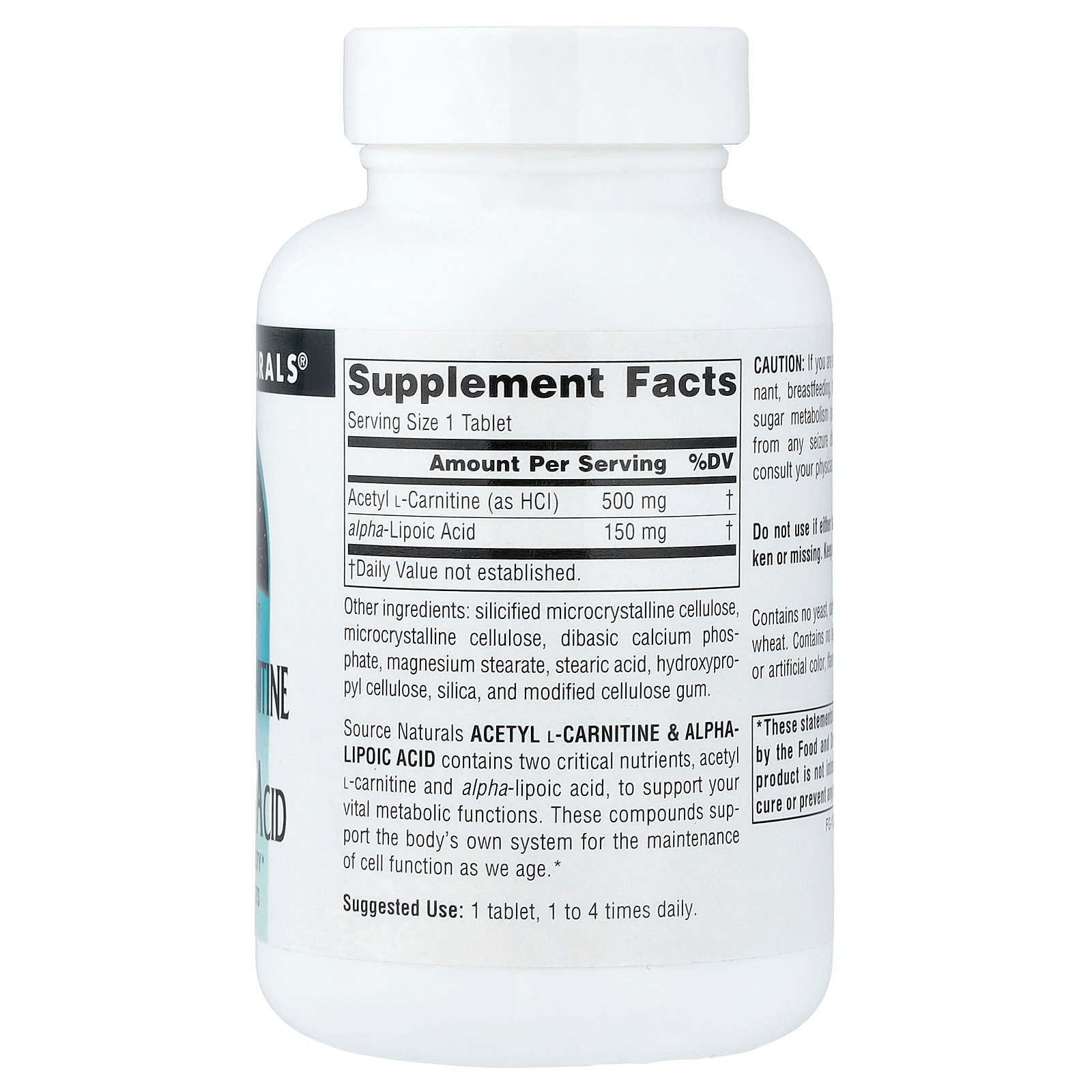 Source Naturals アセチル L-カルニチン & α-リポ酸 【 iHerb アイハーブ 公式 】 ソースナチュラルズ カルニチン アミノ酸 アルファリポ酸 サプリ サプリメント タブレット 650mg 60粒 iherb-official-10001606 iHerb サンプル画像3
